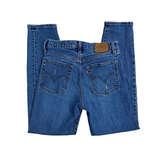 Levi’s Jeans Wedgie Ripped Distressed Blue Cotton Denim Women’s Size 25 - Picture 3 of 10